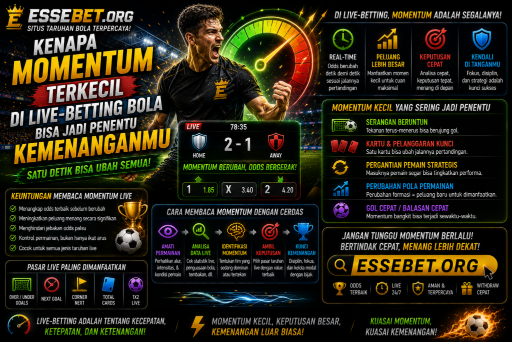 Kenapa Momentum Terkecil di Live-Betting Bola Bisa Jadi Penentu Kemenanganmu